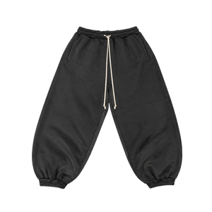 BLACK TERRY SWEATPANTS