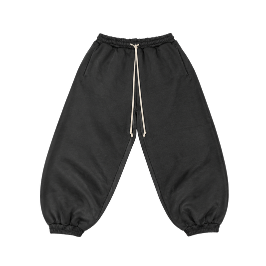 BLACK TERRY SWEATPANTS