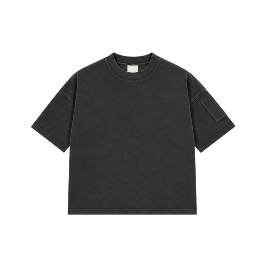 BLACK POCKET TEE