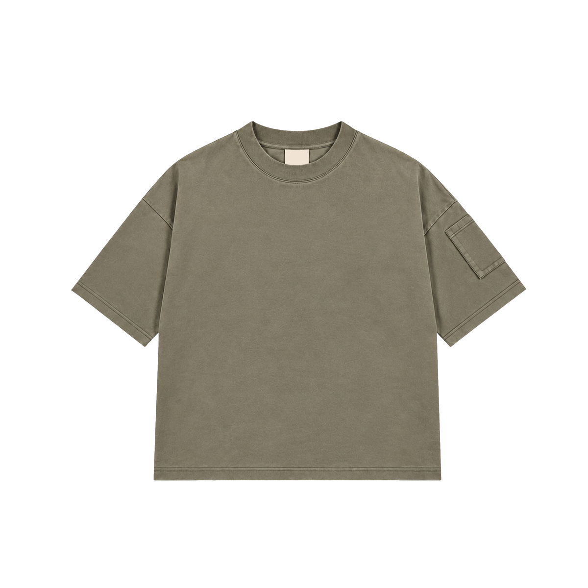 OLIVE POCKET TEE