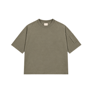 OLIVE POCKET TEE